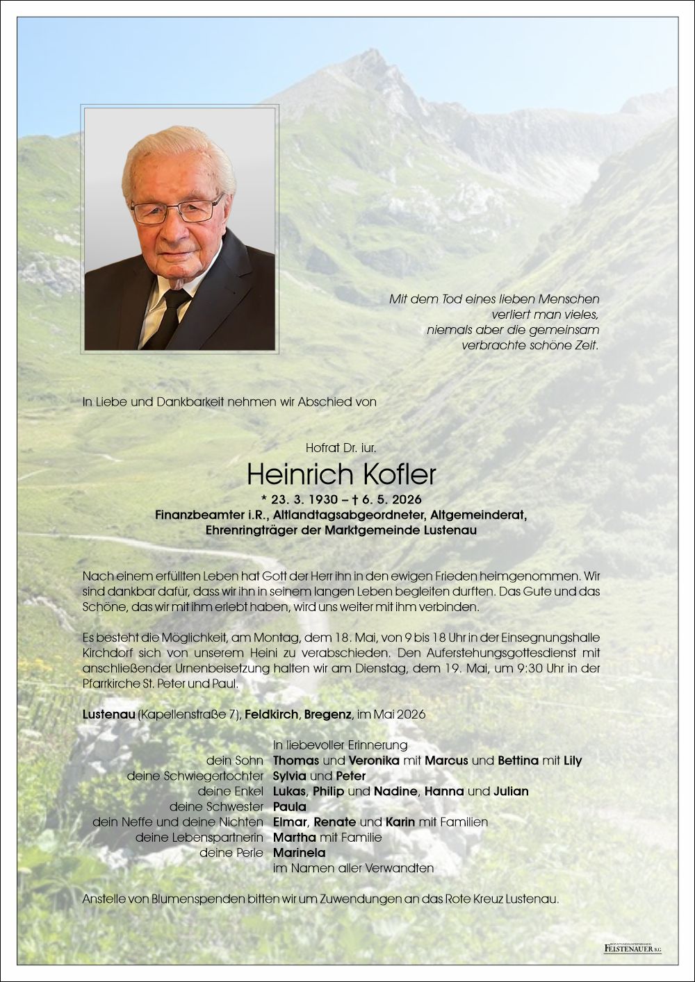 Dr. Heinrich Kofler